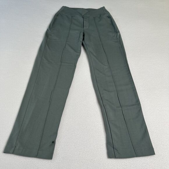 Athleta Women's Size 0 Eastbound Straight Pant Tencel Blend Green 988039 - Picture 2 of 10
